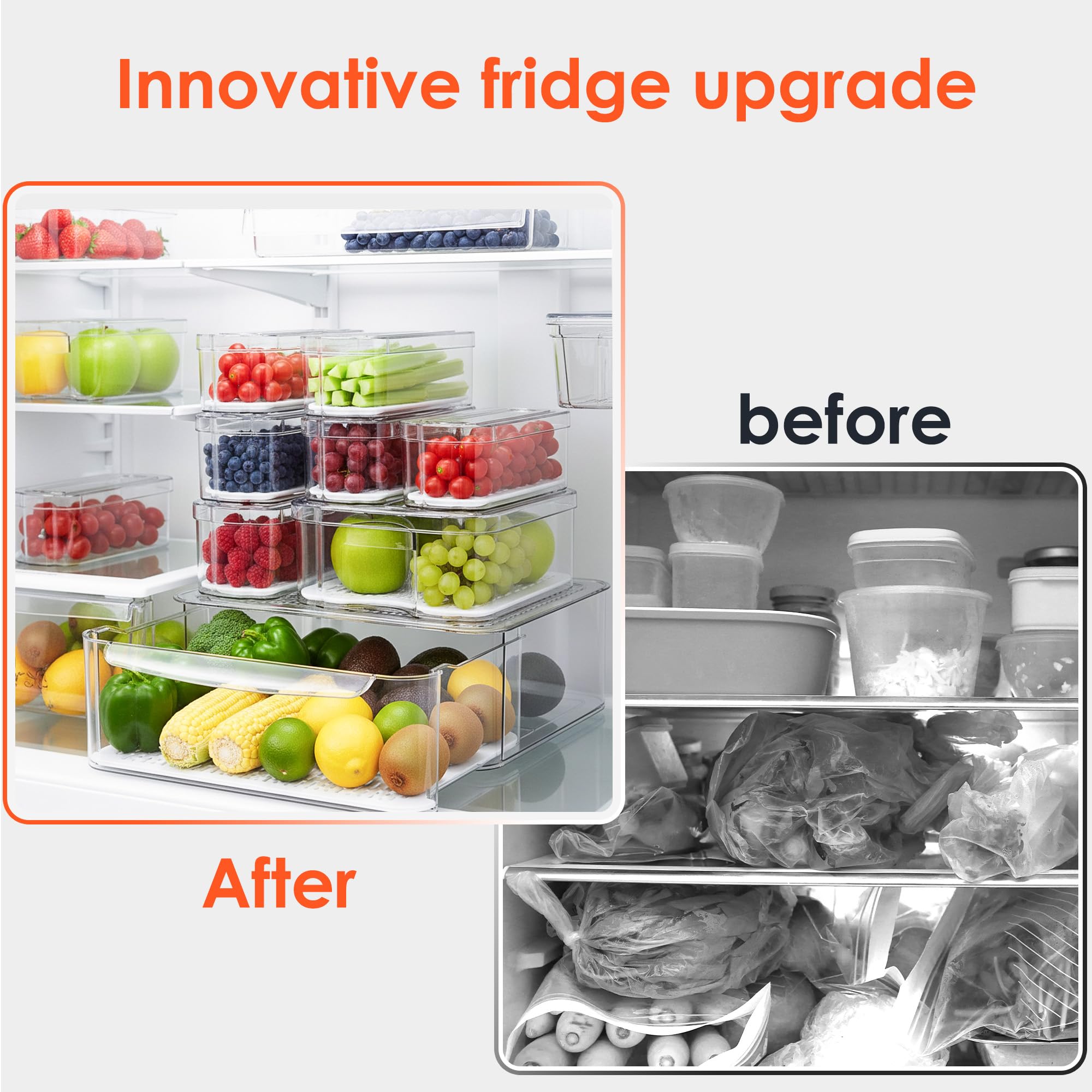 SMRCAD durable PET plastic bins keep pantry tidy and accessible