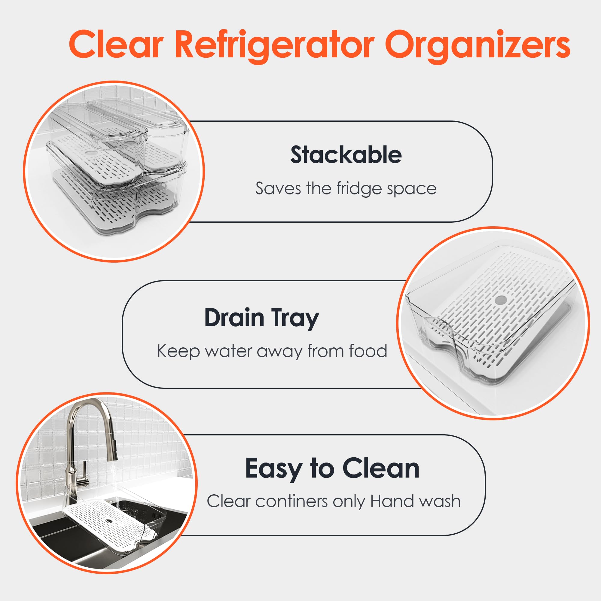 SMRCAD clear design helps you identify contents quickly and reduce food waste.
