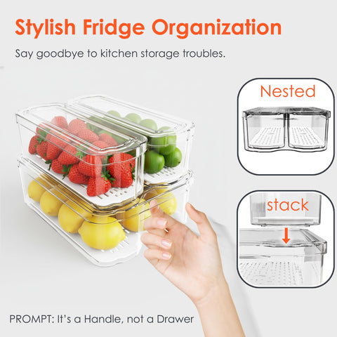 SMRCAD two-size set fits a range of fruits, vegetables, and cereals for versatile use.