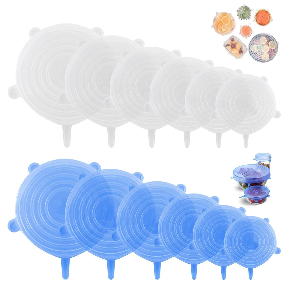 Smrtcol silicone stretch lid 2.6 inch seals small bowl to keep leftovers fresh
