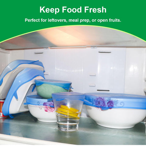 Smrtcol silicone stretch lid 6.3in snug seal for large bowls and produce