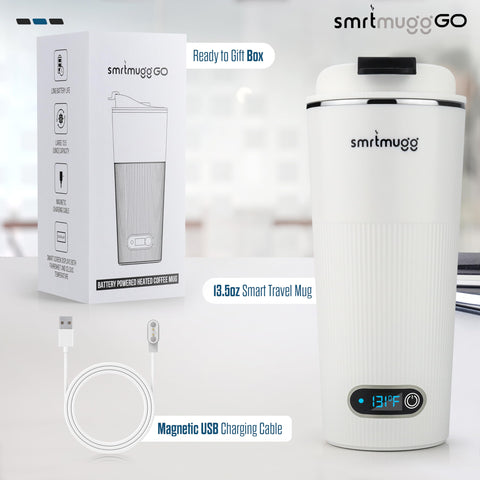 SmrtMugg GO 131°F display showing current temperature