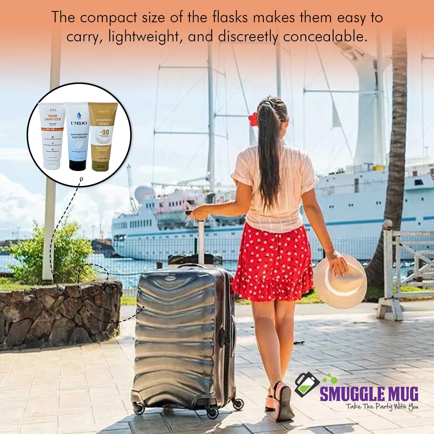 Smuggle Mug clear quart bag for organized liquids during travel