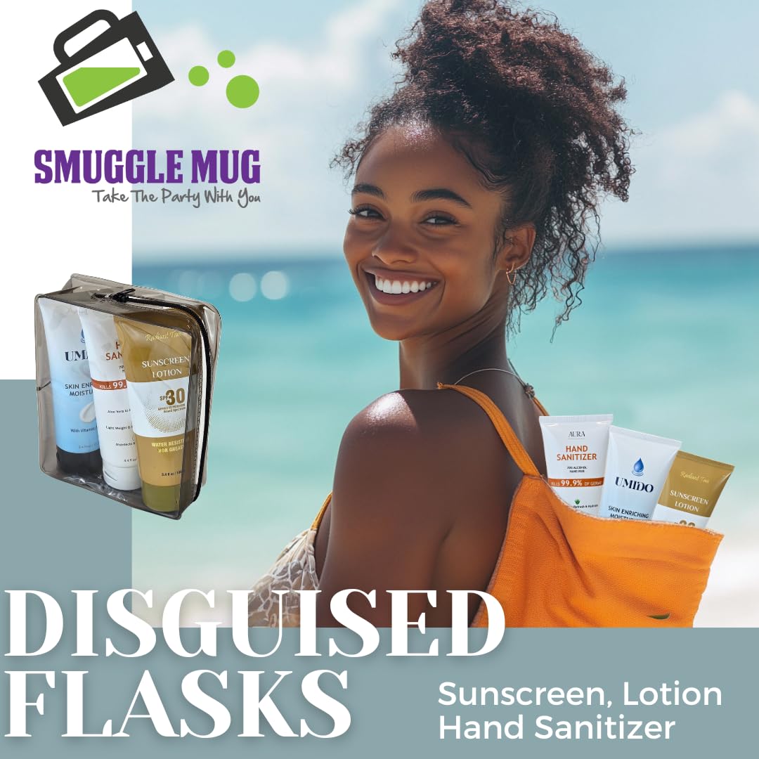 Smuggle Mug hand cleaner flask 100ml keeps essentials handy on the go