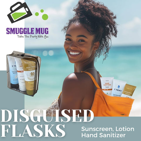 Smuggle Mug hand cleaner flask 100ml keeps essentials handy on the go
