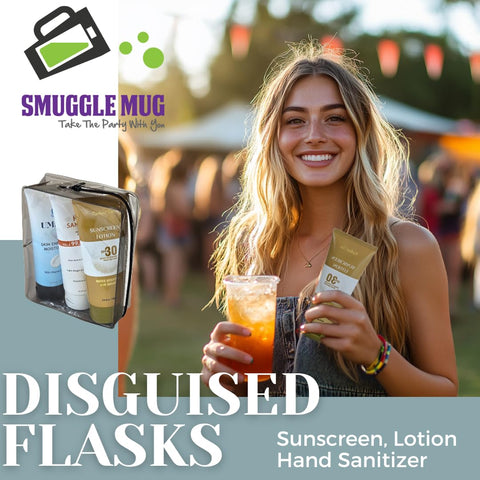 Smuggle Mug sunscreen flask 100ml for beach and travel days