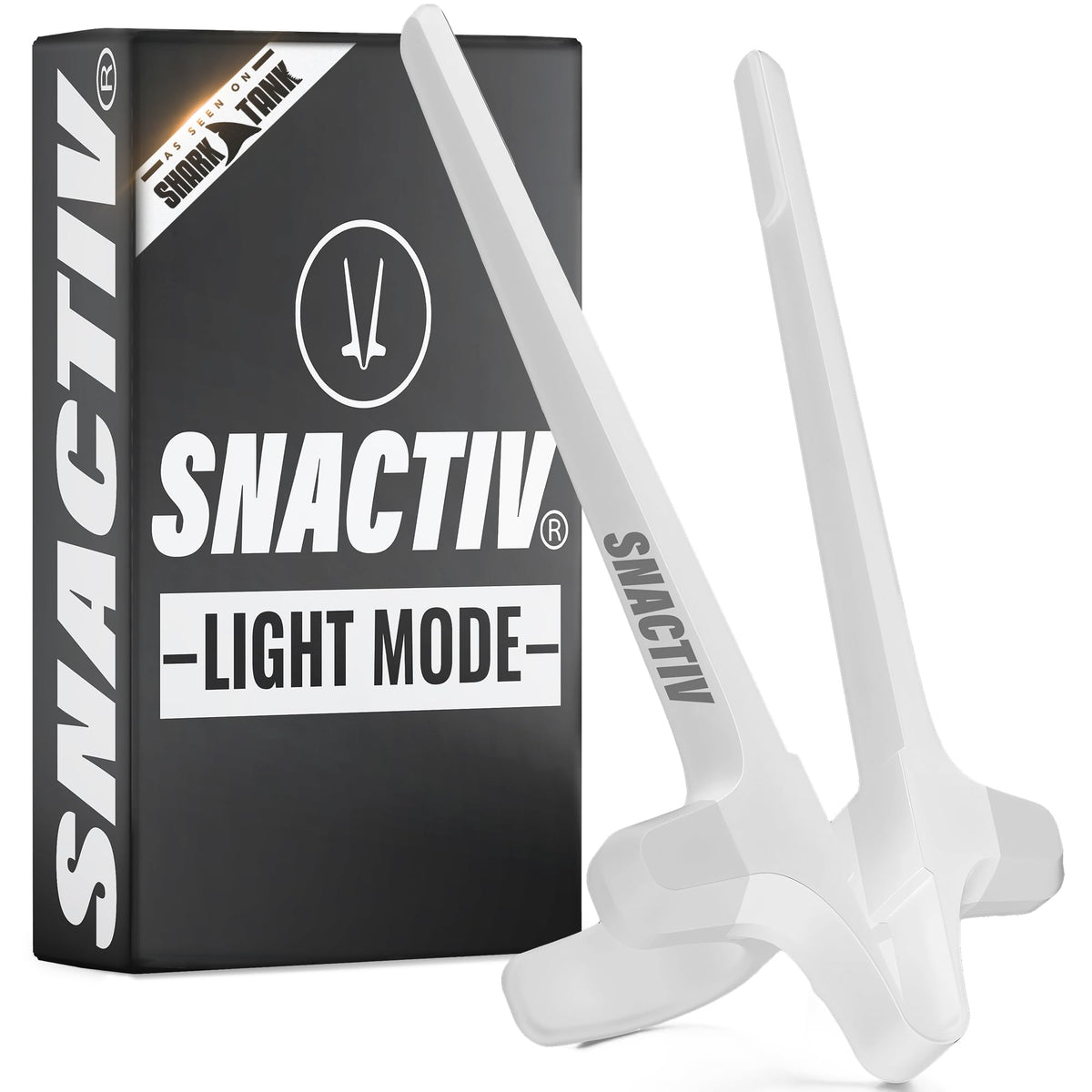SNACTIV Pro finger chopsticks with ergonomic grip for comfortable in-game snacking.