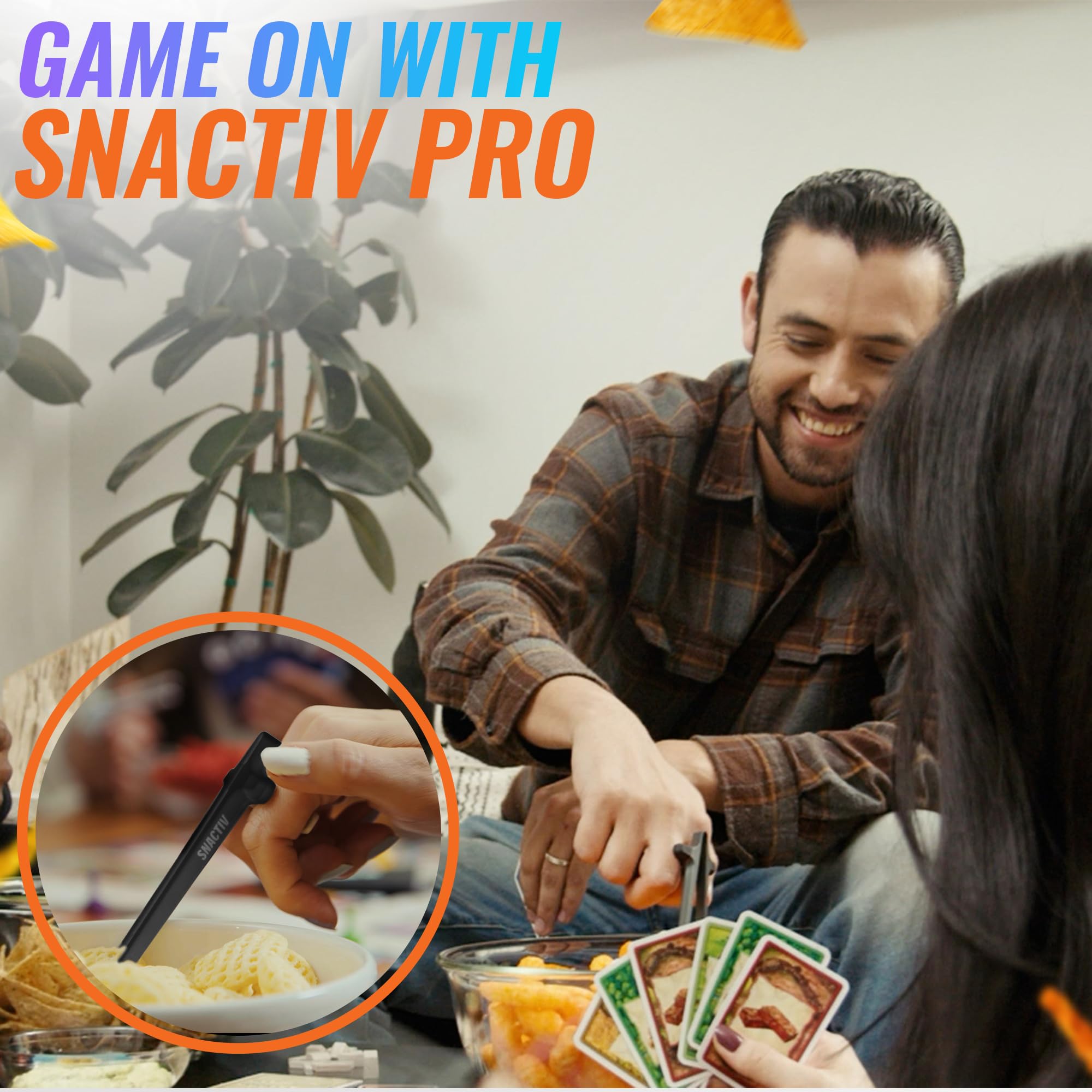 SNACTIV PRO compatible with gaming and typing tasks while snacking.