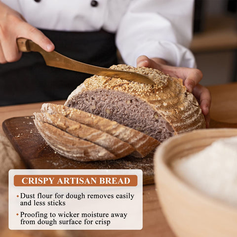 SnailDigit Banneton enhances artisan crust through proper shape.