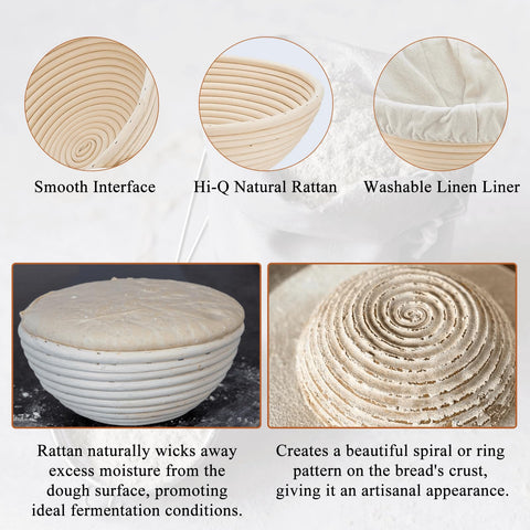 SnailDigit Banneton natural Indonesian rattan close-up highlighting airflow.