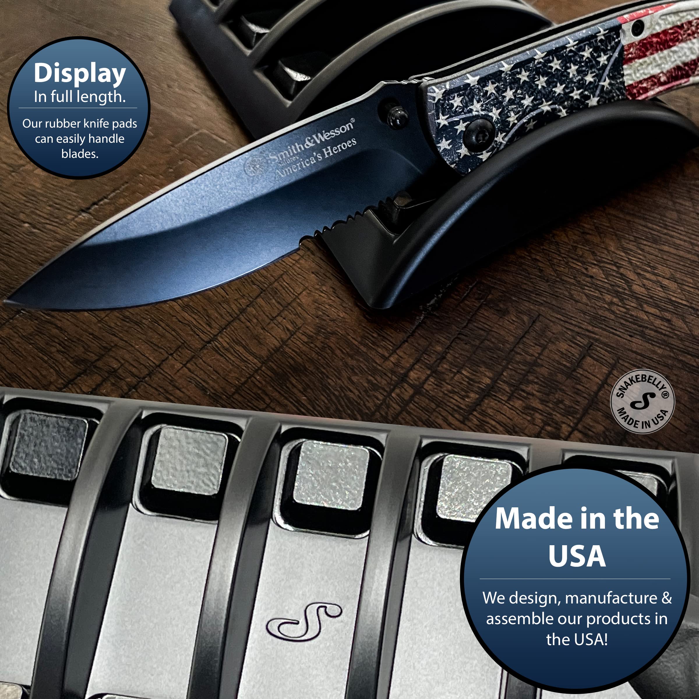 SnakeBelly EDC Knife Rack made in USA with quality components