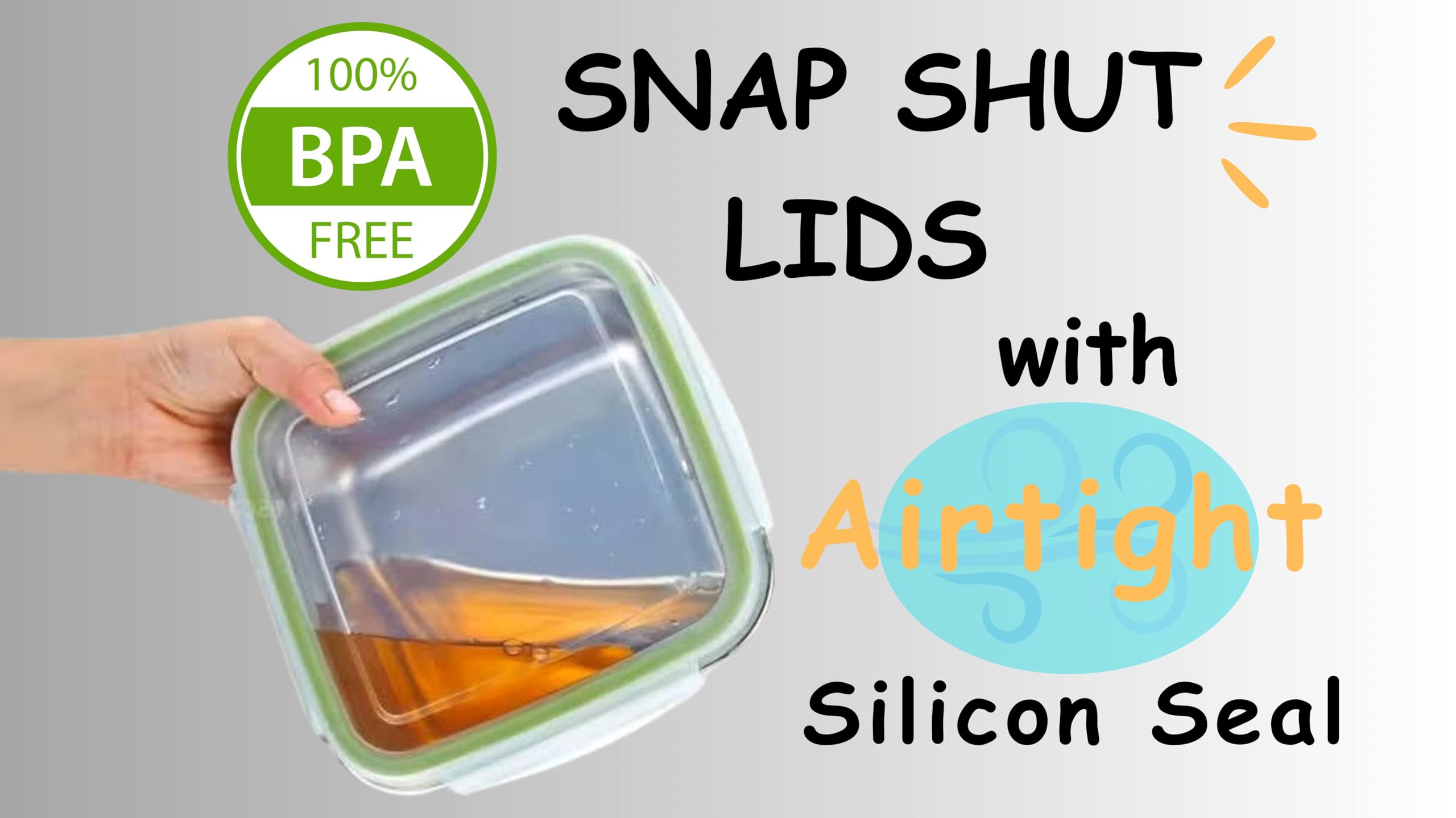 Rust- and odor-resistant stainless containers ideal for fridge storage.