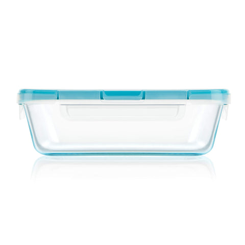 Snapware BPA-free container and lid designed for safe reheating and storage.