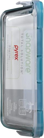 Snapware leak-proof storage seal on a rectangular container.