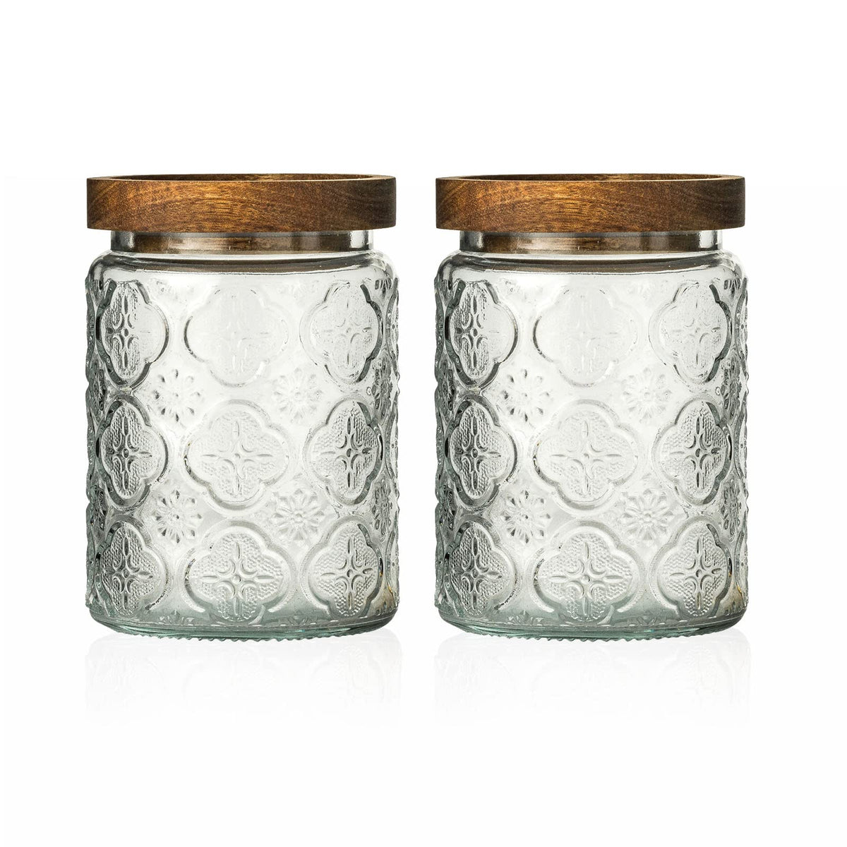 Snminetal vintage glass jar with plum pattern keeps cookies fresh and stylish.
