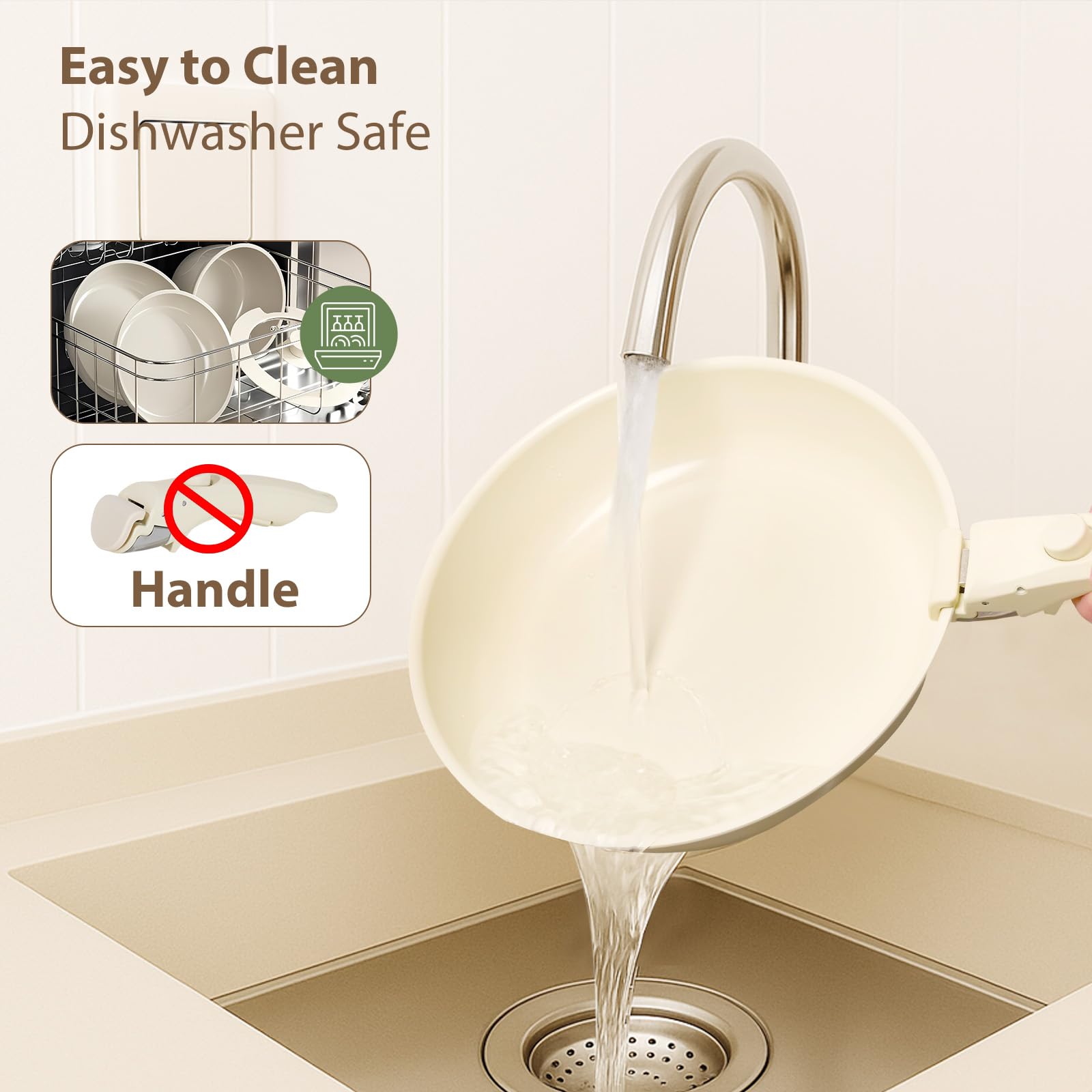 Snowclad 16-piece complete set with lids, handles, and utensils for versatility.