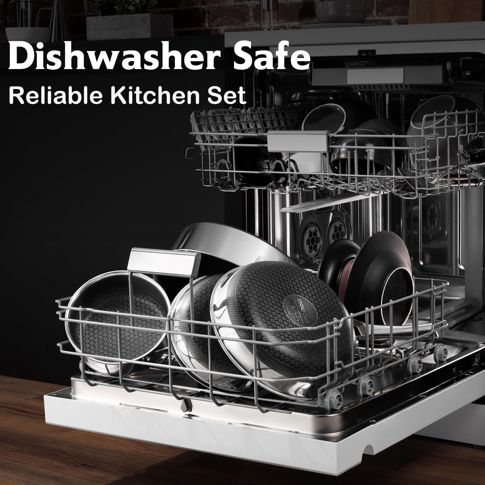 SNOWCLAD dishwasher-safe pan for simpler cleanup after meals