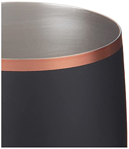 Snowfox elegant black and gold accented glass adds style to home bars.