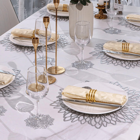 Snowkingdom durable vinyl placemats easy to wipe clean