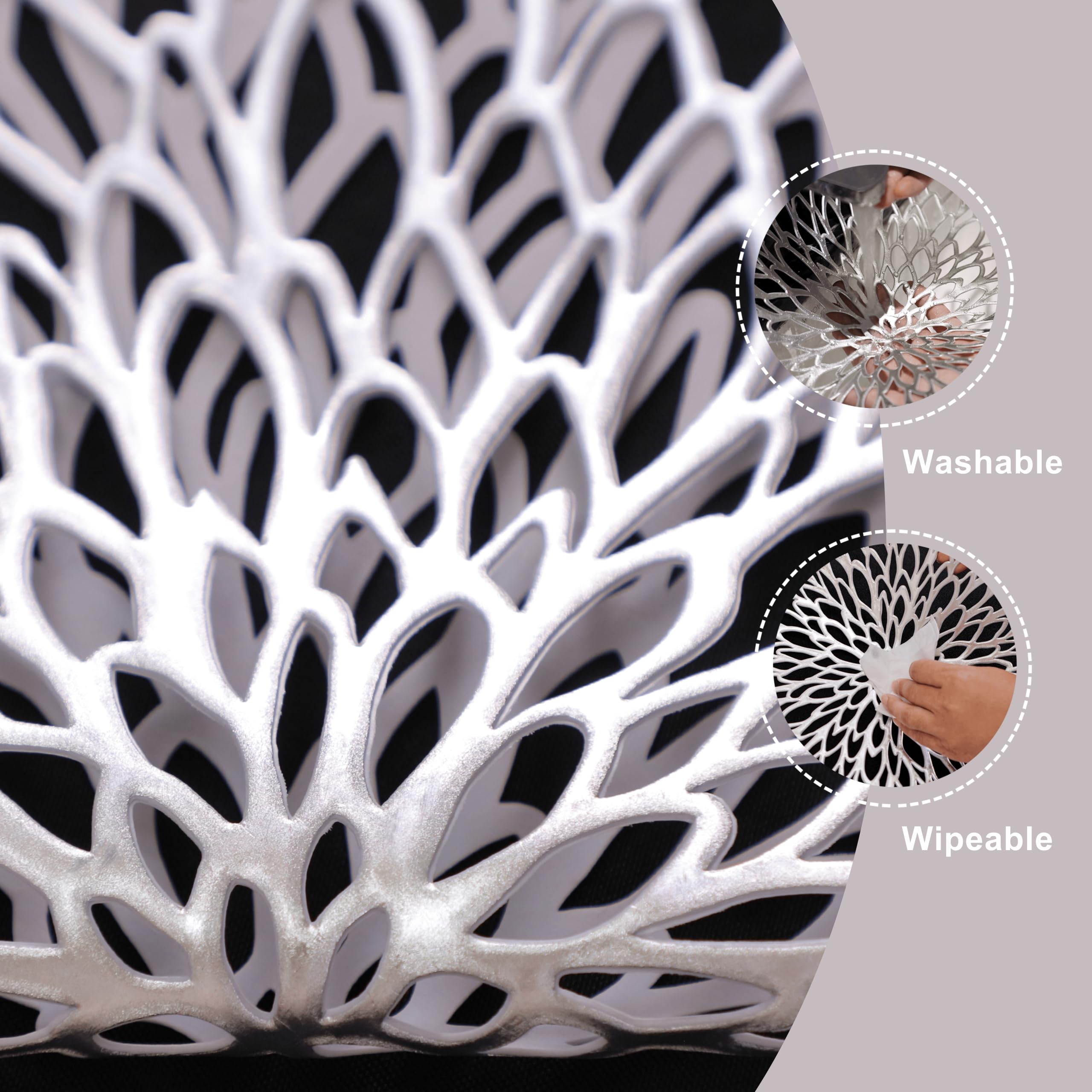 Snowkingdom hollow-out leaf pattern adds stylish texture