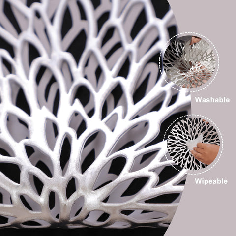 Snowkingdom hollow-out leaf pattern adds stylish texture