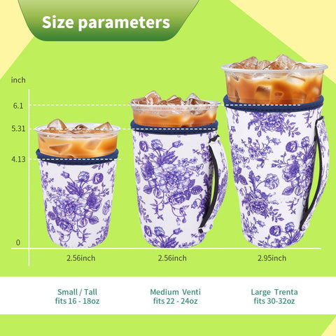 Snowso medium handle sleeve fits 22-24 oz cups, easy grip