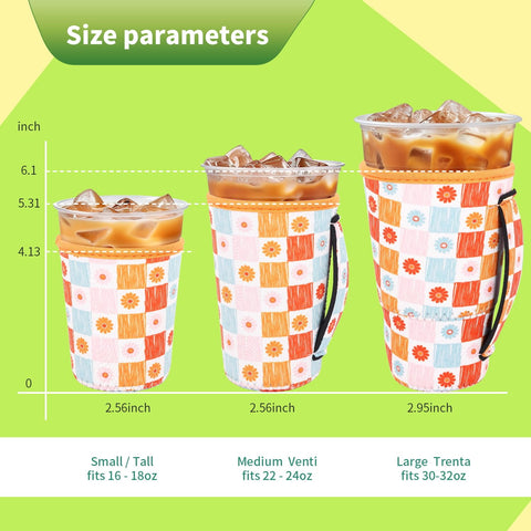 Snowso handle coffee sleeve fits 22-24oz cups for easy grip.
