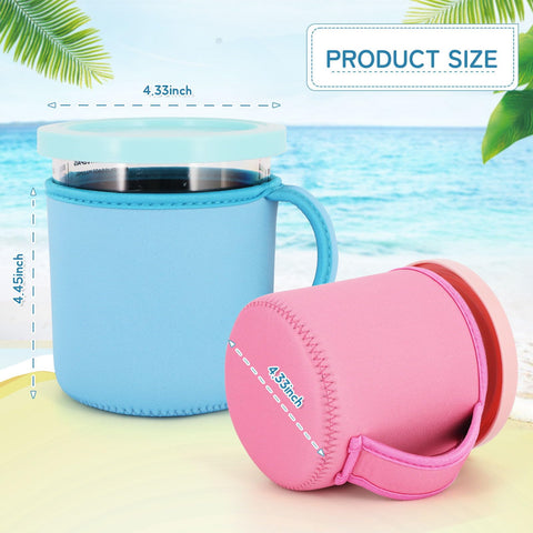 Snowso insulated sleeve keeps ice cream cold and hands dry