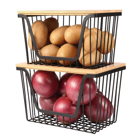 Snpwne 2-pack onion and potato storage bins—tidy pantry organization.