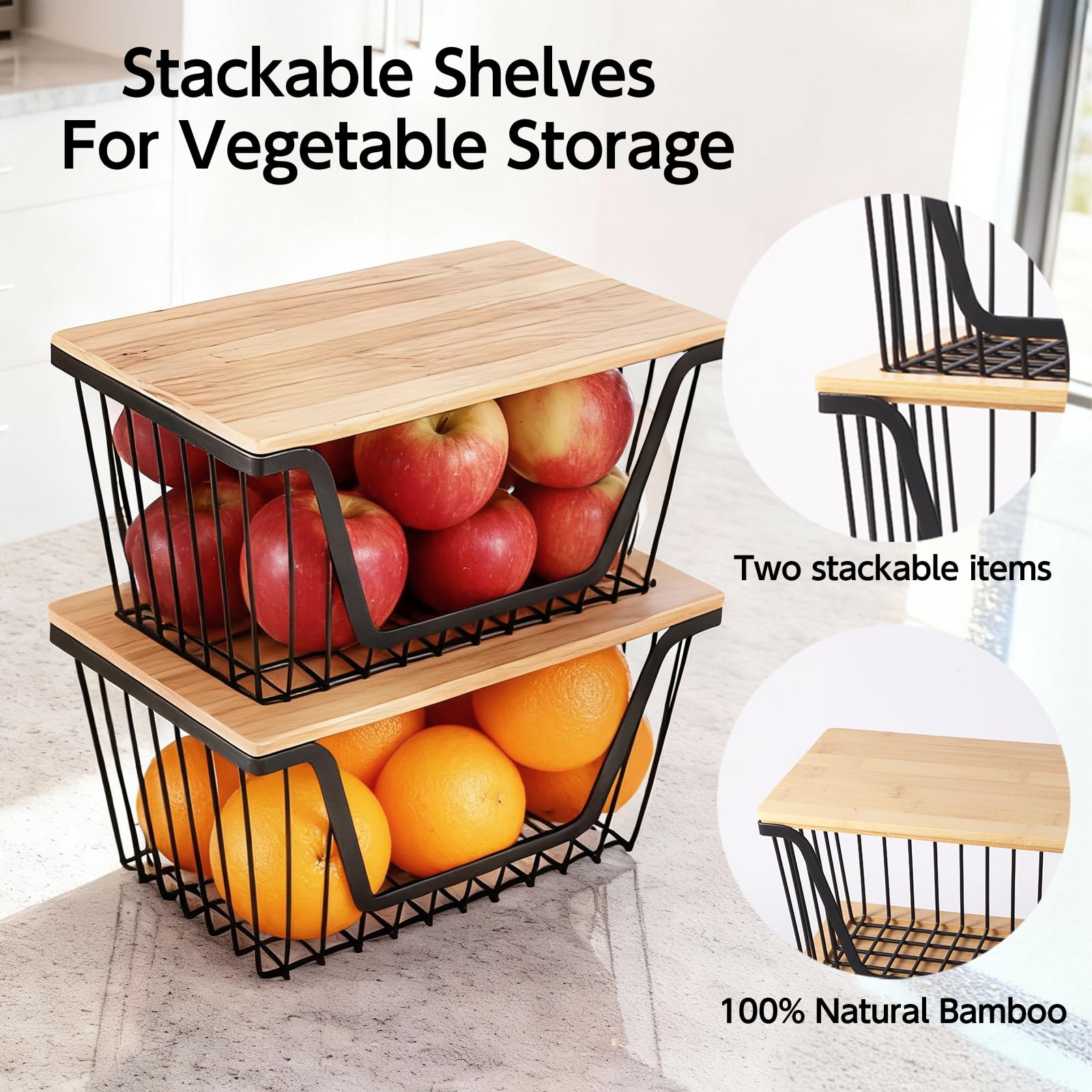 Snpwne bamboo lid doubles as a cutting board for quick prep.