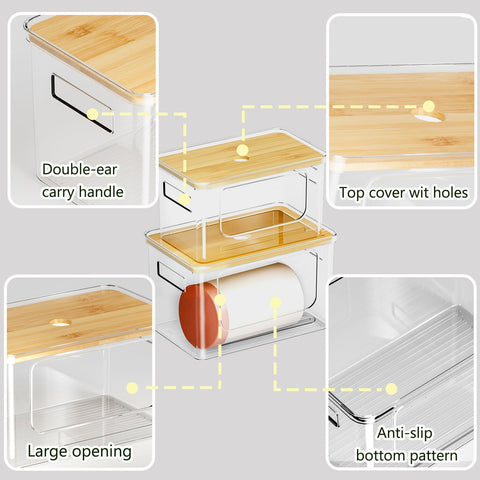 Snpwne clear PET bin showcases contents for fast bag changes.