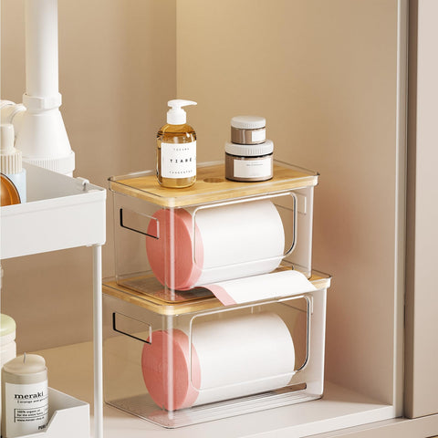 Snpwne trash bag dispenser keeps pantry kitchen clutter free and organized.