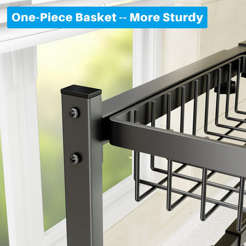 SNSLXH dish rack with accessories kit for organized drying and storage.