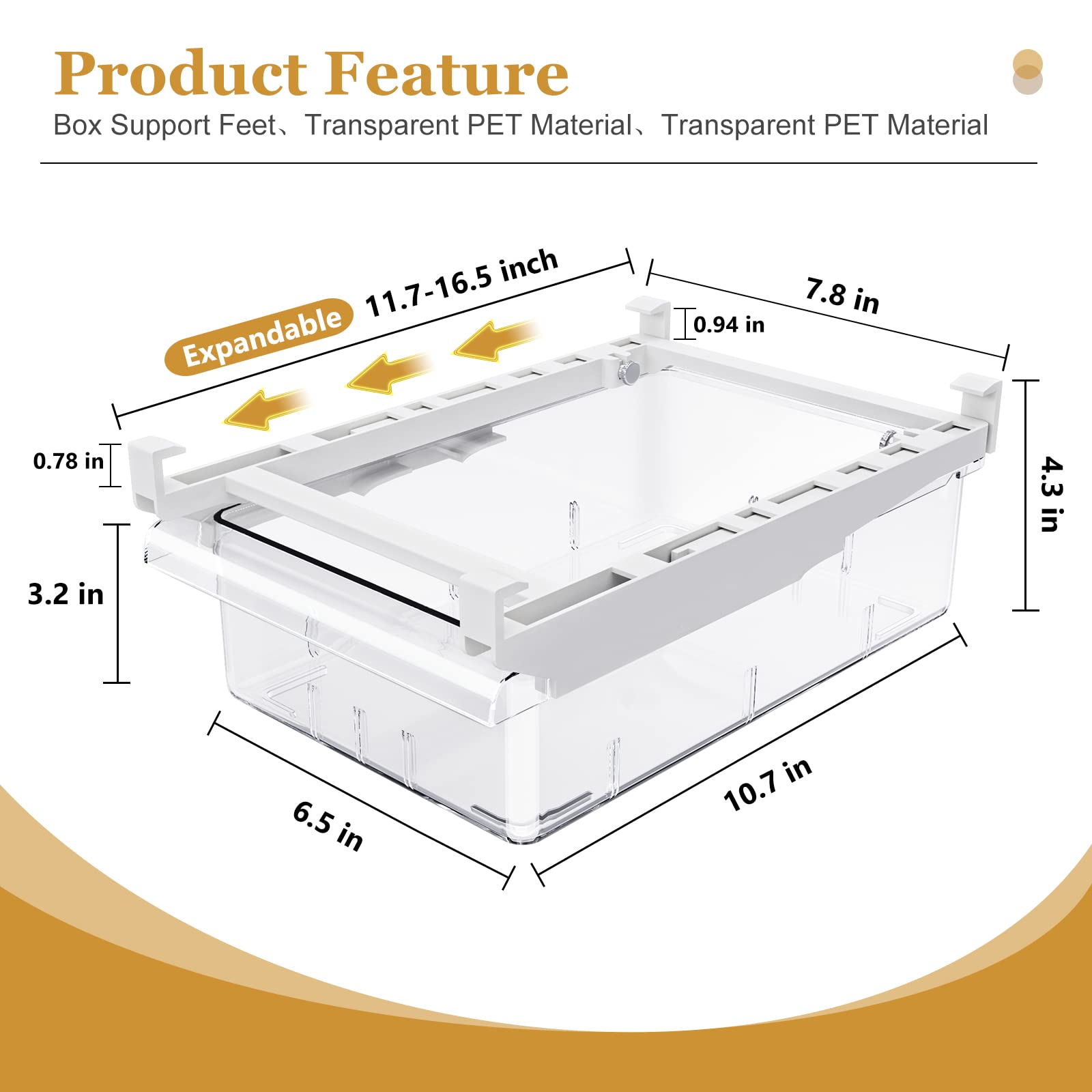 SNSLXH fridge drawer is a transparent box for quick content visibility
