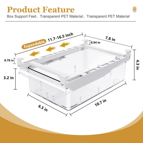 SNSLXH fridge drawer is a transparent box for quick content visibility