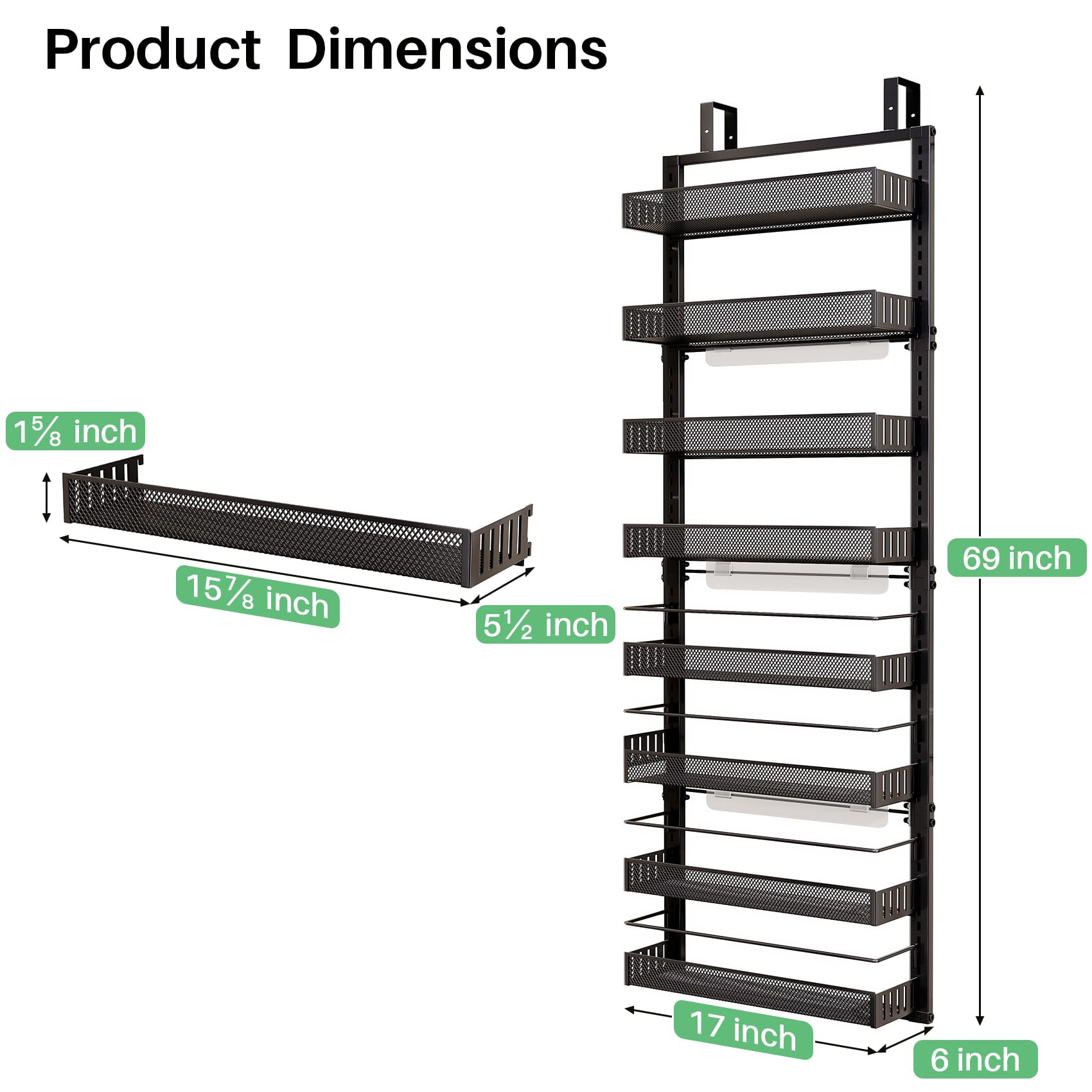 SNTD 17-inch width fits standard doors while offering ample storage.