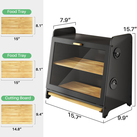 SNTD Bread Box countertop storage design blends with kitchens for convenient access.