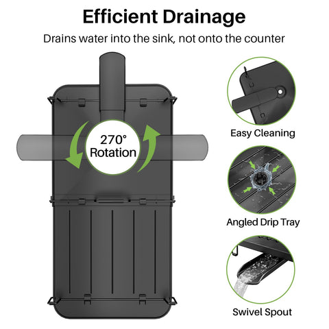 SNTD drainage system channels water into the sink efficiently.