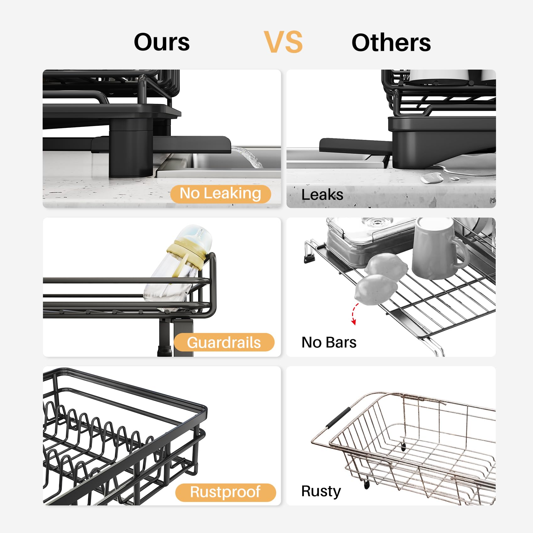 SNTD drying rack with adjustable feet for stable placement