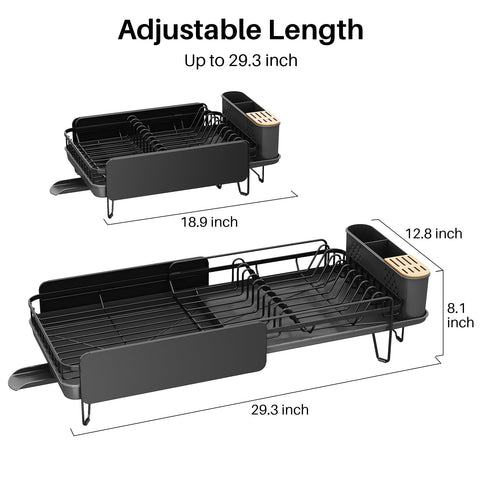 SNTD dish-drying-rack-fast-drainage channels water efficiently into sink.