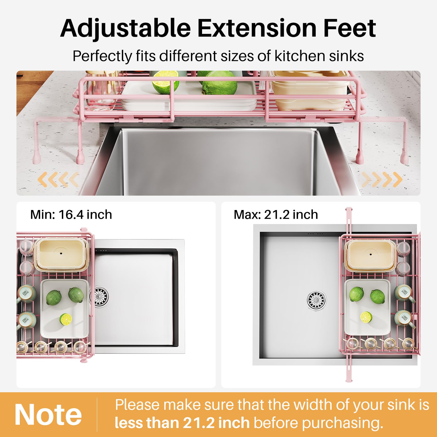 SNTD dish drying rack prevents spills with secure, splash-free setup