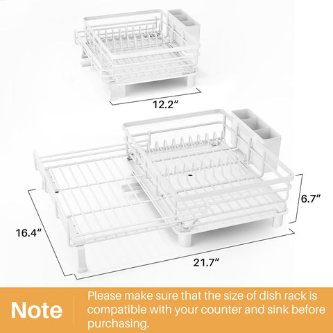 SNTD dish drying rack over-sink 2-in-1 design keeps counter organized