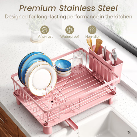 SNTD anti-slip caps protect countertops while stabilizing the rack.