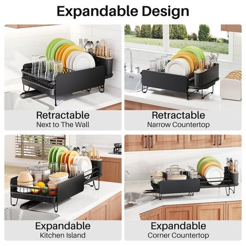 SNTD dish-drying-rack-rustproof-construction durable stainless steel for long-lasting use.