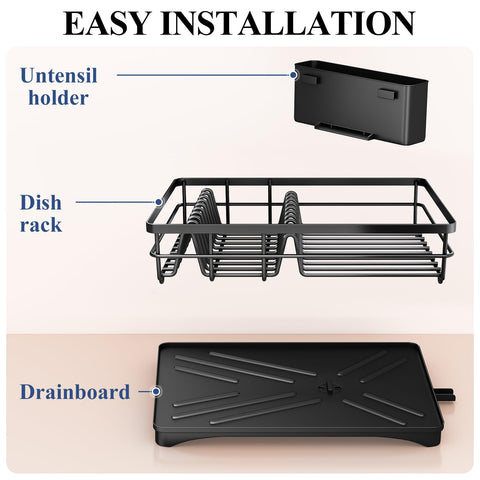 SNTD dish drying rack side-view highlights slim footprint.
