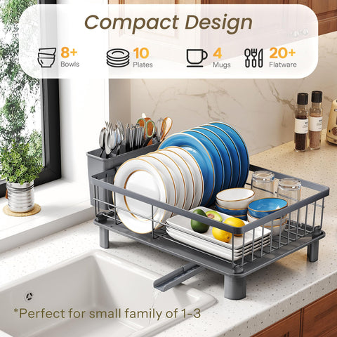 SNTD dish drying rack stainless steel rack resists rust for daily use.