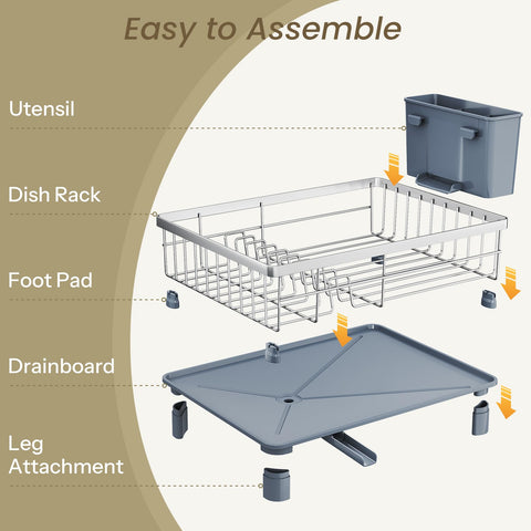 SNTD dish drying rack rust-resistant stainless steel for daily use