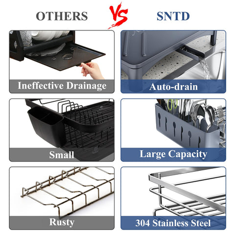 SNTD utensil holder with three compartments for organized utensils.