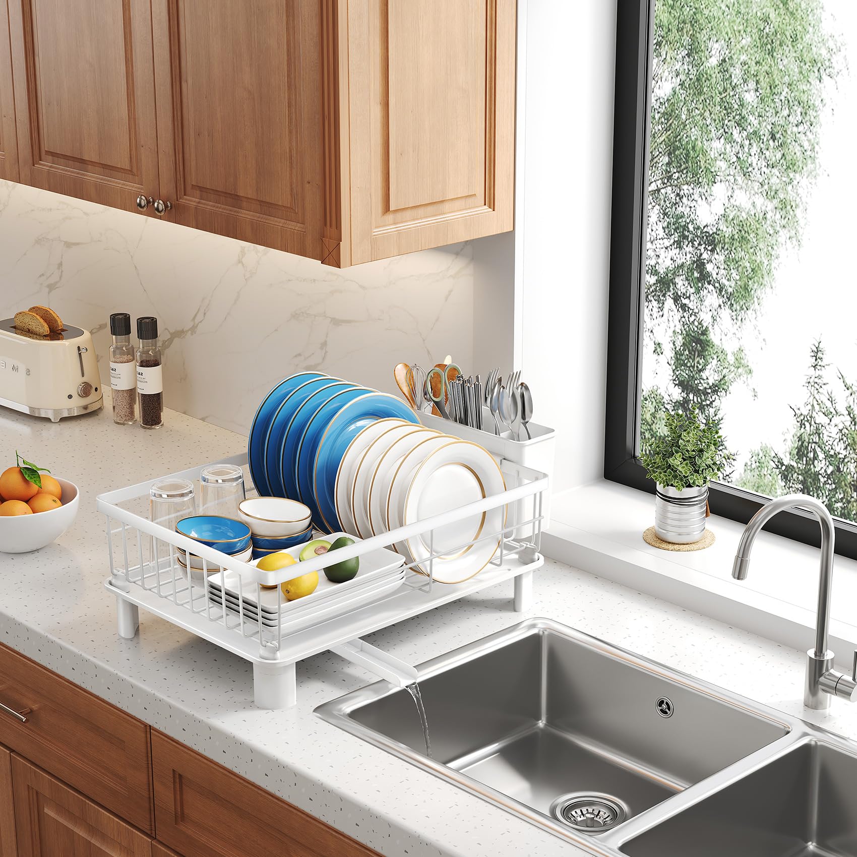 SNTD design minimizes wet mess and speeds countertop cleanup.