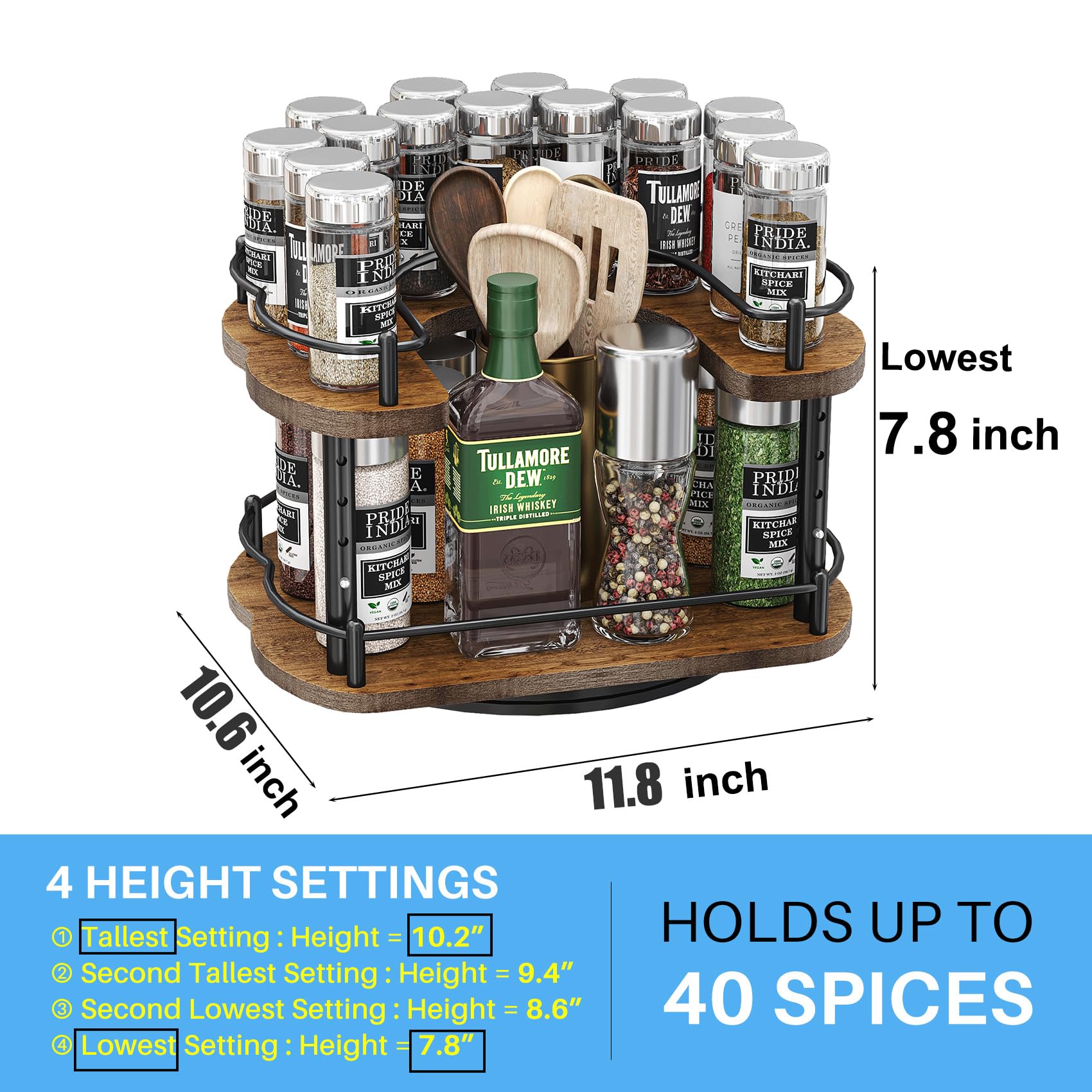 SNTD Lazy Susan near stove for heat resistant countertop use.